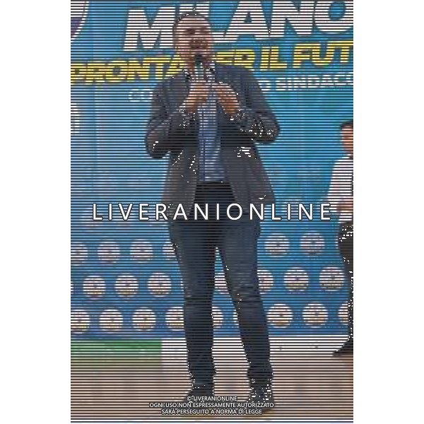 © TVRG Salvini Niguarda nella foto Riccardo Molinari deputato, capogruppo della Lega alla Camera e segretario della Lega per il Piemonte Milano 27-09-2021 Matteo Salvini leader della Lega presente alla chiusura della campagna elettorale di Luca Bernardo candidato sindaco alle prossime elezioni amministrative di Milano foto Roberto Garavaglia/ag. Aldo Liverani sas