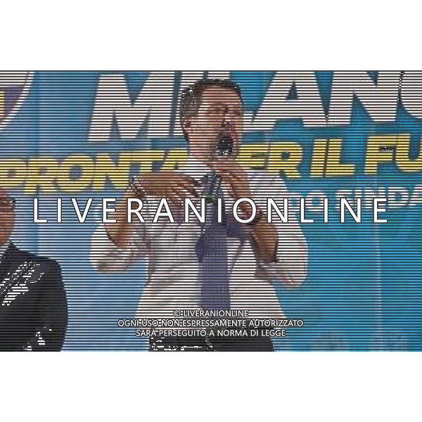 © TVRG Salvini Niguarda nella foto Matteo Salvini Milano 27-09-2021 Matteo Salvini leader della Lega presente alla chiusura della campagna elettorale di Luca Bernardo candidato sindaco alle prossime elezioni amministrative di Milano foto Roberto Garavaglia/ag. Aldo Liverani sas