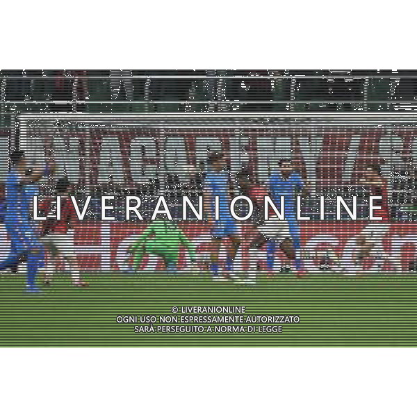 Rafael Leao (Milan) segna il gol dell\'1 a 0 Milan vs Atletico Madrid UEFA Champions League fase a gironi 2a giornata - gruppo B Milano 28-09-2021 Stadio Giuseppe Meazza - San Siro foto Roberto Garavaglia/ag. Aldo Liverani sas /AGENZIA ALDO LIVERANI SAS