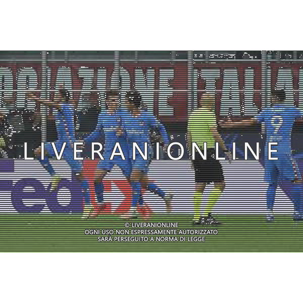 esultanza Atletico Madrid dopo il gol dell\'1 a 1 Antoine Griezmann Milan vs Atletico Madrid UEFA Champions League fase a gironi 2a giornata - gruppo B Milano 28-09-2021 Stadio Giuseppe Meazza - San Siro foto Roberto Garavaglia/ag. Aldo Liverani sas /AGENZIA ALDO LIVERANI SAS