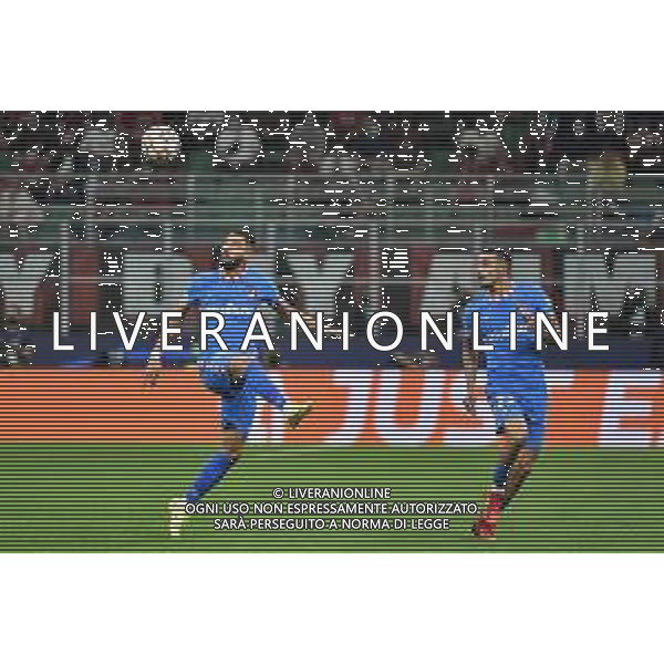 Yannick Carrasco (Atletico Madrid) e sulla DX Mario Hermoso (Atletico Madrid) Milan vs Atletico Madrid UEFA Champions League fase a gironi 2a giornata - gruppo B Milano 28-09-2021 Stadio Giuseppe Meazza - San Siro foto Roberto Garavaglia/ag. Aldo Liverani sas /AGENZIA ALDO LIVERANI SAS