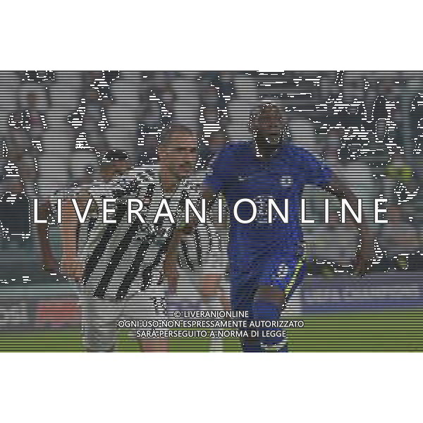 Torino 29.09.2021 Stadio Allianz Stadium ©Alessandro Falzone/Agenzia Aldo Liverani Juventus vs Chelsea Champions League 2021/2022 Nella foto : LEONARDO Bonucci E ROMELU Lukaku ©FALZONE/AGENZIA ALDO LIVERANI SAS