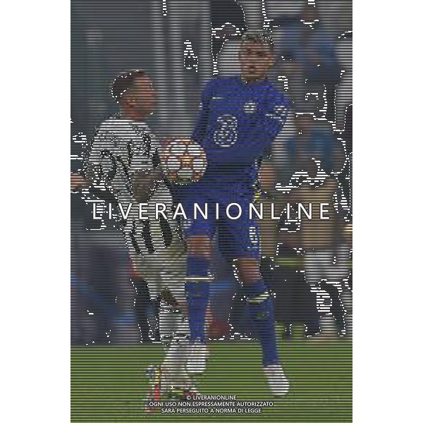 Torino 29.09.2021 Stadio Allianz Stadium ©Alessandro Falzone/Agenzia Aldo Liverani Juventus vs Chelsea Champions League 2021/2022 Nella foto : Thiago Silva Federico Bernardeschi