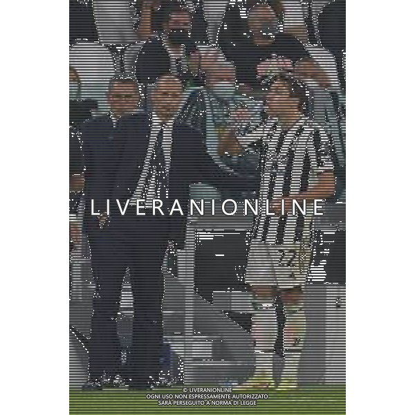 Torino 29.09.2021 Stadio Allianz Stadium ©Alessandro Falzone/Agenzia Aldo Liverani Juventus vs Chelsea Champions League 2021/2022 Nella foto : Massimiliano Allegri-Federico Chiesa