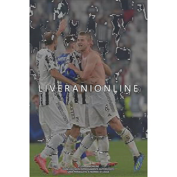 Torino 29.09.2021 Stadio Allianz Stadium ©Alessandro Falzone/Agenzia Aldo Liverani Juventus vs Chelsea Champions League 2021/2022 Nella foto : Esultanze finali