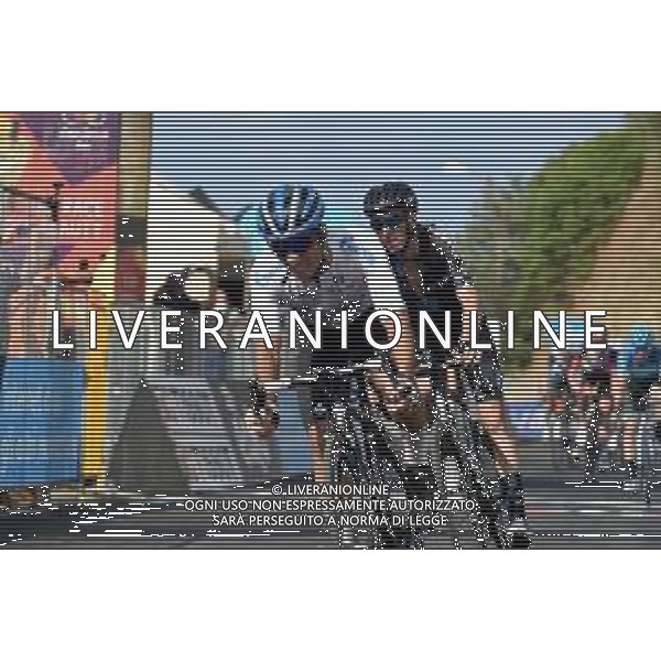 30-09-2021 Giro Di Sicilia; Tappa 03 Termini Imerese - Caronia; 2021, Gazprom - Rusvelo; 2021, Dsm; Velasco, Simone; Bardet, Romain; Caronia; ©SIROTTI/AGENZIA ALDO LIVERANI SAS