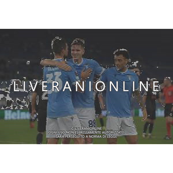 Lazio vs Lokomotiv Mosca Europa League - 2 giornata Stadio Olimpico - Roma 30-09-2021 nella foto Esultanza Lazio ©Federico Gaetano/AGENZIA ALDO LIVERANI SAS