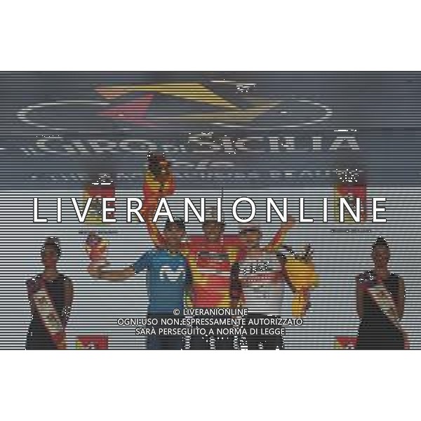 01-10-2021 Giro Di Sicilia; Tappa 04 Sant\'agata Di Militello - Mascali; 2021, Trek - Segafredo; 2021, Movistar; 2021, Uae - Emirates; Nibali, Vincenzo; Valverde, Alejandro; Covi, Alessandro; Mascali; ©SIROTTI/AGENZIA ALDO LIVERANI SAS