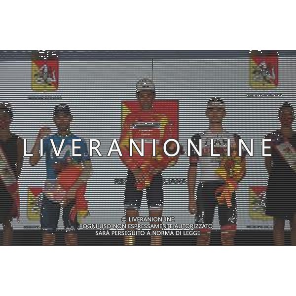 01-10-2021 Giro Di Sicilia; Tappa 04 Sant\'agata Di Militello - Mascali; 2021, Trek - Segafredo; 2021, Movistar; 2021, Uae - Emirates; Nibali, Vincenzo; Valverde, Alejandro; Covi, Alessandro; Mascali; ©SIROTTI/AGENZIA ALDO LIVERANI SAS