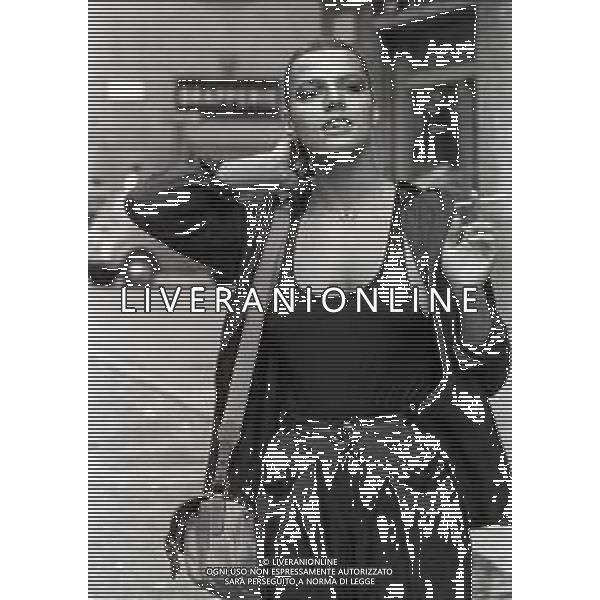 RETROSPETTIVA PATRIZIA CASELLI ATTRICE-CONDUTTRICE TELEVISIVA E SHOWGIRL ITALIANA NELLA FOTO PATRIZIA CASELLI A MILANO NELL\'ANNO 1979 AG ALDO LIVERANI SAS