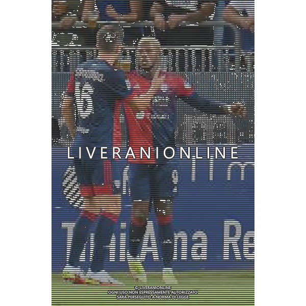 1-10-2021. Cagliari Calcio - Venezia F.C. 7° giornata Serie A calcio 2021-2022. Italia, Sardegna, Cagliari, Stadio Unipol Domus. Salvatore Moi/Aldo Liverani s.a.s. Nella foto: gol ed esultanza di Balde\' Diao Keita Cagliari contro Venezia in casa, 1-0 ©MOI/AGENZIA ALDO LIVERANI SAS