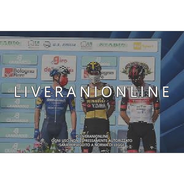 02-10-2021 Giro Dell\'emilia; 2021, Deceuninck - Quick Step; 2021, Jumbo - Visma; 2021, Uae - Emirates; Evenepoel, Remco; Roglic, Primoz; Pogacar, Tadej; Casalecchio Di Reno; FOTO STEFANO SIROTTI-AG ALDO LIVERANI SAS