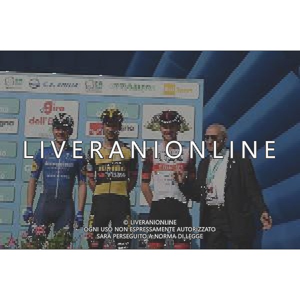 02-10-2021 Giro Dell\'emilia; 2021, Deceuninck - Quick Step; 2021, Jumbo - Visma; 2021, Uae - Emirates; Evenepoel, Remco; Roglic, Primoz; Pogacar, Tadej; Amici, Adriano; Casalecchio Di Reno; FOTO STEFANO SIROTTI-AG ALDO LIVERANI SAS