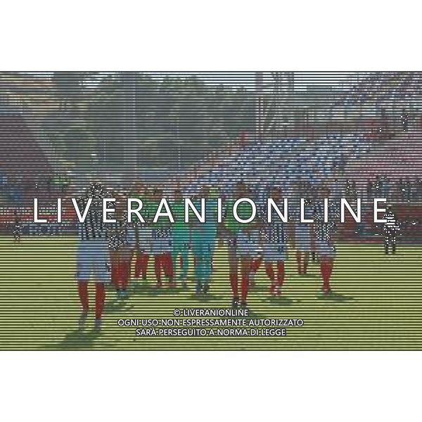 CROTONE - ASCOLI CAMPIONATO CALCIO SERIE BKT 02.10.2021 NELLA FOTO L\'ESULTANZA DEI GIOCATORI DELL\'ASCOLI A FINE GARA ©ANDREA ROSITO/AGENZIA ALDO LIVERANI SAS