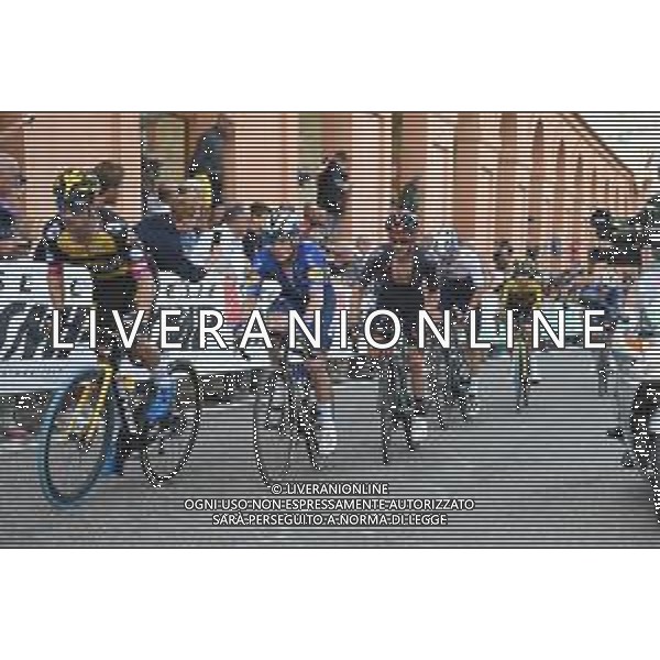 02-10-2021 Giro Dell\'emilia; 2021, Jumbo - Visma; 2021, Deceuninck - Quick Step; Roglic, Primoz; Evenepoel, Remco; Yates, Adam; Bologna - San Luca; ©SIROTTI/AGENZIA ALDO LIVERANI SAS