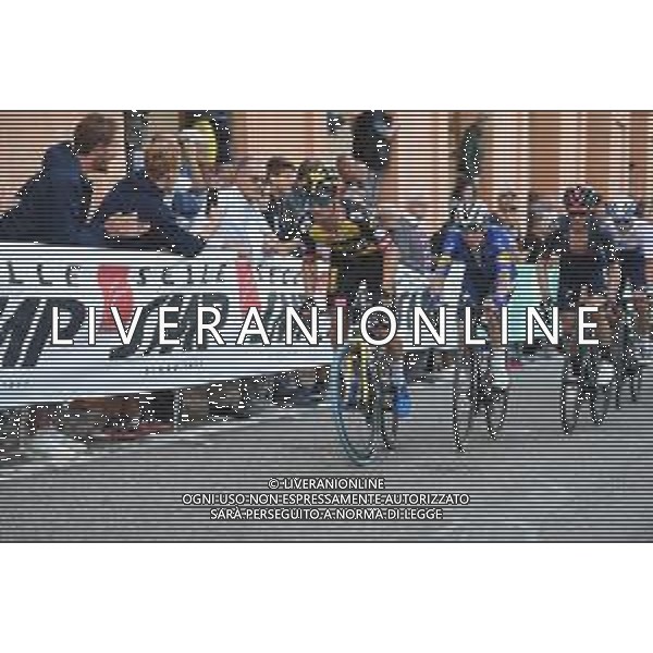 02-10-2021 Giro Dell\'emilia; 2021, Jumbo - Visma; 2021, Deceuninck - Quick Step; Roglic, Primoz; Evenepoel, Remco; Yates, Adam; Bologna - San Luca; ©SIROTTI/AGENZIA ALDO LIVERANI SAS