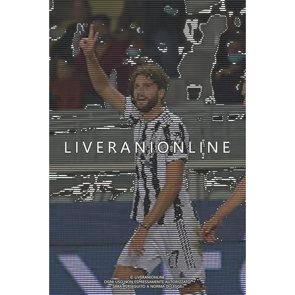 Torino 02.10.2021 Stadio Olimpico Grande Torino ©Alessandro Falzone/Agenzia Aldo Liverani Torino vs Juventus Serie A Tim 2021/2022 Nella foto : ESULTANZA GOL DI MANUEL LOCATELLI ©FALZONE/AGENZIA ALDO LIVERANI SAS
