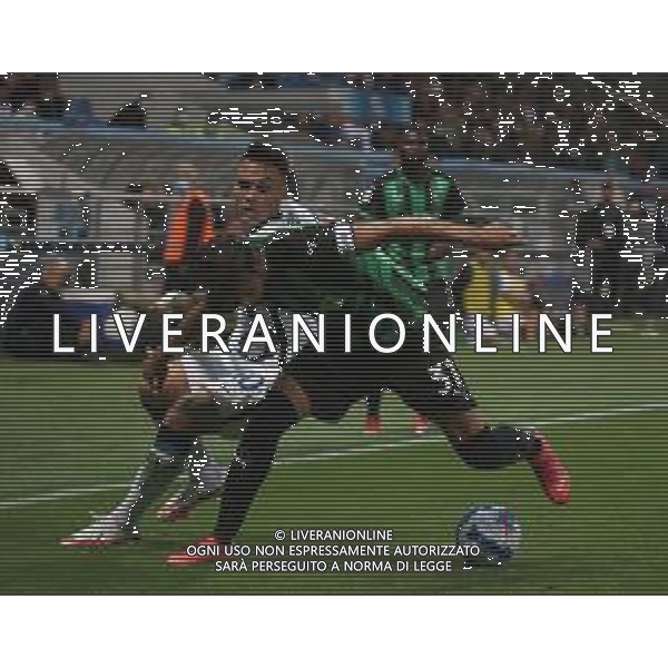 SASSUOLO - INTER CAMPIONATO CALCIO SERIE A TIM 02.10.2021 NELLA FOTO LAUTARO MARTINEZ CON FERRARI GIAN MARCO ©SANTANDREA/AGENZIA ALDO LIVERANI SAS