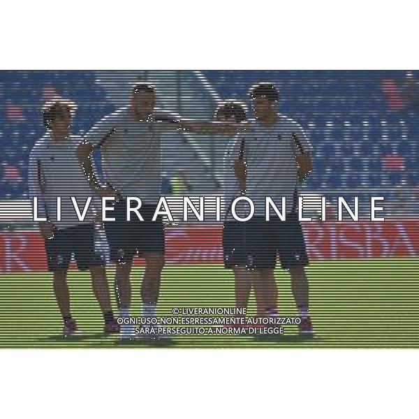 BOLOGNA - LAZIO CAMPIONATO CALCIO SERIE A TIM 03.10.2021 NELLA FOTO MARKO ARNAUTOVIC E RICCARDO ORSOLINI NEL PREPARTITA ©VILLANI /AGENZIA ALDO LIVERANI SAS
