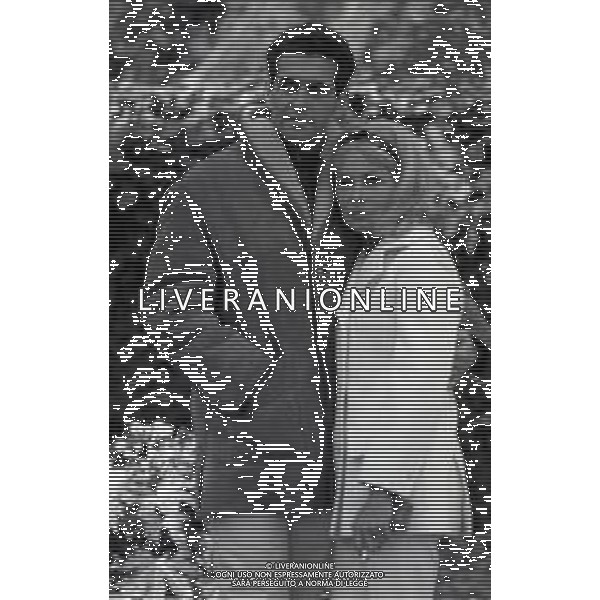 RETROSPETTIVA JANET LEIGH PSEUDONIMO JEANNET HELEN MORRISON ATTRICE NELLA FOTO JANET LEIGH A ROMA NELL\'ANNO 1966 CON IL QUARTO MARITO ROBERT BRANDT AG ALDO LIVERANI SAS