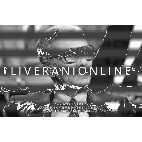 RETROSPETTIVA ALFREDO PIGNA GIORNALISTA E CONDUTTORE TELEVISIVO NELLA FOTO ALLA DOMENICA SPORTIVA IN RAI STAGIONE 1985-1986 ©Archivio Giovanni Liverani/AGENZIA ALDO LIVERANI SAS