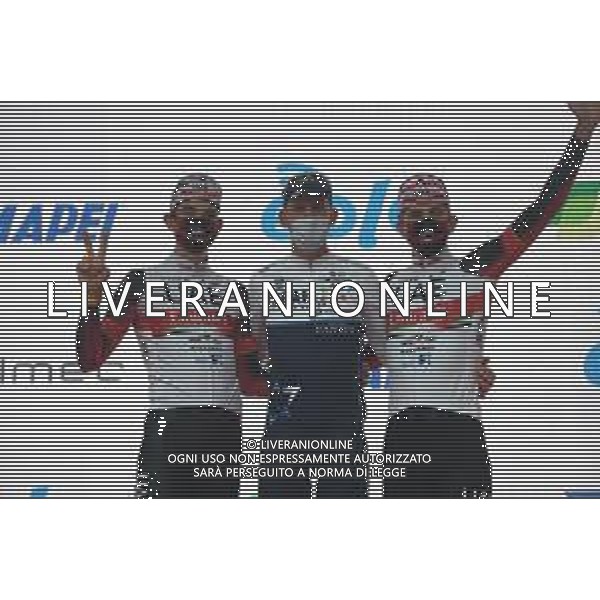 05-10-2021 Tre Valli Varesine; 2021, Israel Start Up Nation; 2021, Uae - Emirates; De Marchi, Alessandro; Formolo, Davide; Pogacar, Tadej; Varese; ©SIROTTI/AGENZIA ALDO LIVERANI SAS