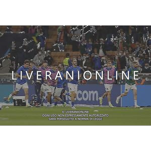 UEFA NATIONS LEAGUE 2021 gara semifinale ITALIA - SPAGNA del 06/10/2021 - nella foto: riscaldamento dell\' Italia nel prepartita ©Claudio Zamagni/Agenzia Aldo Liverani s.a.s. during European UEFA Nations League 2021 semifinal soccer match between Italy and Spain at san Siro Stadium in Milan on October 06 2021 photo credit by Claudio Zamagni/Aldo Liverani Photo Agency/AGENZIA ALDO LIVERANI SAS