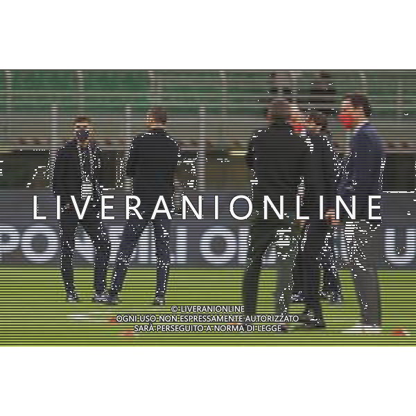 UEFA NATIONS LEAGUE 2021 gara semifinale ITALIA - SPAGNA del 06/10/2021 - nella foto: Leonardo Bonucci (Italy) Giovanni Di Lorenzo (Italy) nel prepartita ©Claudio Zamagni/Agenzia Aldo Liverani s.a.s. during European UEFA Nations League 2021 semifinal soccer match between Italy and Spain at san Siro Stadium in Milan on October 06 2021 photo credit by Claudio Zamagni/Aldo Liverani Photo Agency/AGENZIA ALDO LIVERANI SAS