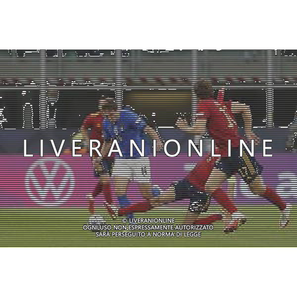 UEFA NATIONS LEAGUE 2021 gara semifinale ITALIA - SPAGNA del 06/10/2021 - nella foto: Federico Chiesa (Italy) ©Claudio Zamagni/Agenzia Aldo Liverani s.a.s. during European UEFA Nations League 2021 semifinal soccer match between Italy and Spain at san Siro Stadium in Milan on October 06 2021 photo credit by Claudio Zamagni/Aldo Liverani Photo Agency/AGENZIA ALDO LIVERANI SAS