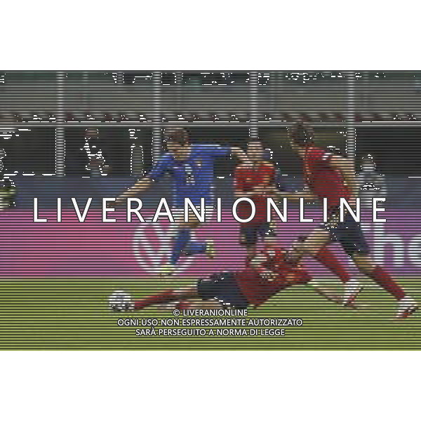 UEFA NATIONS LEAGUE 2021 gara semifinale ITALIA - SPAGNA del 06/10/2021 - nella foto: Federico Chiesa (Italy) ©Claudio Zamagni/Agenzia Aldo Liverani s.a.s. during European UEFA Nations League 2021 semifinal soccer match between Italy and Spain at san Siro Stadium in Milan on October 06 2021 photo credit by Claudio Zamagni/Aldo Liverani Photo Agency/AGENZIA ALDO LIVERANI SAS