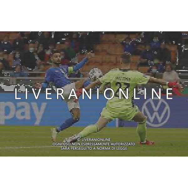 UEFA NATIONS LEAGUE 2021 gara semifinale ITALIA - SPAGNA del 06/10/2021 - nella foto: occasione Lorenzo Insigne (Italy) ©Claudio Zamagni/Agenzia Aldo Liverani s.a.s. during European UEFA Nations League 2021 semifinal soccer match between Italy and Spain at san Siro Stadium in Milan on October 06 2021 photo credit by Claudio Zamagni/Aldo Liverani Photo Agency/AGENZIA ALDO LIVERANI SAS