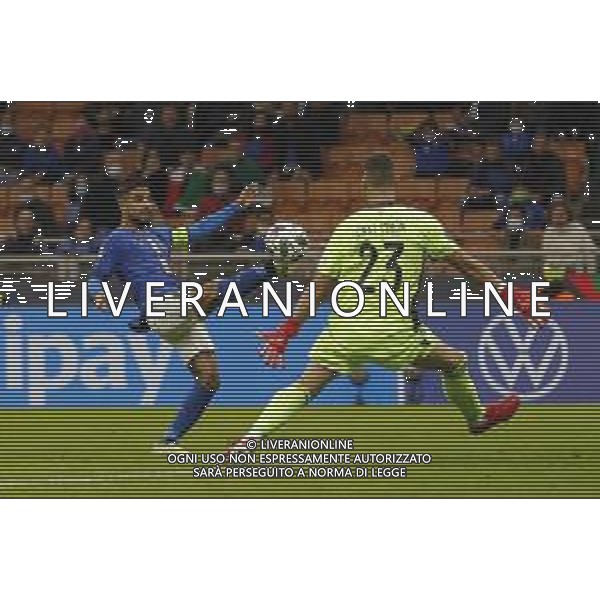 UEFA NATIONS LEAGUE 2021 gara semifinale ITALIA - SPAGNA del 06/10/2021 - nella foto: occasione Lorenzo Insigne (Italy) ©Claudio Zamagni/Agenzia Aldo Liverani s.a.s. during European UEFA Nations League 2021 semifinal soccer match between Italy and Spain at san Siro Stadium in Milan on October 06 2021 photo credit by Claudio Zamagni/Aldo Liverani Photo Agency/AGENZIA ALDO LIVERANI SAS