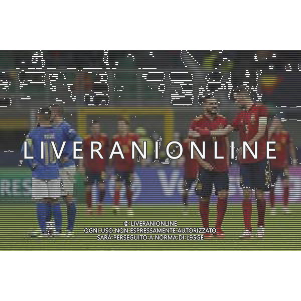 UEFA NATIONS LEAGUE 2021 gara semifinale ITALIA - SPAGNA del 06/10/2021 - nella foto: esultanza spagna dopo il secondo goal Ferran Torres ©Claudio Zamagni/Agenzia Aldo Liverani s.a.s. during European UEFA Nations League 2021 semifinal soccer match between Italy and Spain at san Siro Stadium in Milan on October 06 2021 photo credit by Claudio Zamagni/Aldo Liverani Photo Agency/AGENZIA ALDO LIVERANI SAS