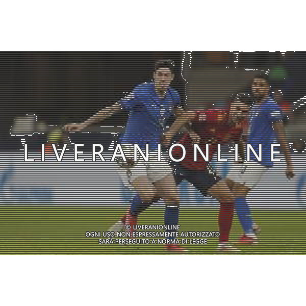 UEFA NATIONS LEAGUE 2021 gara semifinale ITALIA - SPAGNA del 06/10/2021 - nella foto: Alessandro Bastoni (Italy)Ferran Torres (Spain) ©Claudio Zamagni/Agenzia Aldo Liverani s.a.s. Alessandro Bastoni (Italy)Ferran Torres (Spain) during European UEFA Nations League 2021 semifinal soccer match between Italy and Spain at san Siro Stadium in Milan on October 06 2021 photo credit by Claudio Zamagni/Aldo Liverani Photo Agency