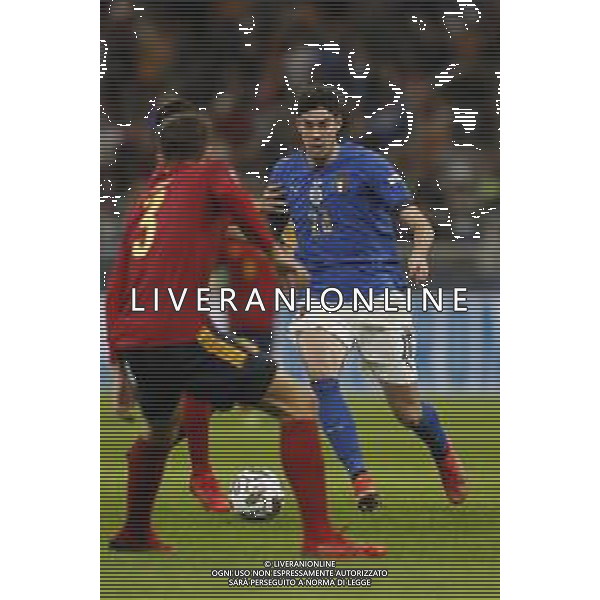 UEFA NATIONS LEAGUE 2021 gara semifinale ITALIA - SPAGNA del 06/10/2021 - nella foto: Alessandro Bastoni (Italy) ©Claudio Zamagni/Agenzia Aldo Liverani s.a.s. Alessandro Bastoni (Italy) during European UEFA Nations League 2021 semifinal soccer match between Italy and Spain at san Siro Stadium in Milan on October 06 2021 photo credit by Claudio Zamagni/Aldo Liverani Photo Agency