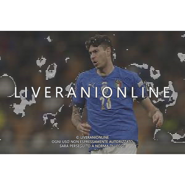 UEFA NATIONS LEAGUE 2021 gara semifinale ITALIA - SPAGNA del 06/10/2021 - nella foto: Alessandro Bastoni (Italy) ©Claudio Zamagni/Agenzia Aldo Liverani s.a.s. Alessandro Bastoni (Italy)during European UEFA Nations League 2021 semifinal soccer match between Italy and Spain at san Siro Stadium in Milan on October 06 2021 photo credit by Claudio Zamagni/Aldo Liverani Photo Agency