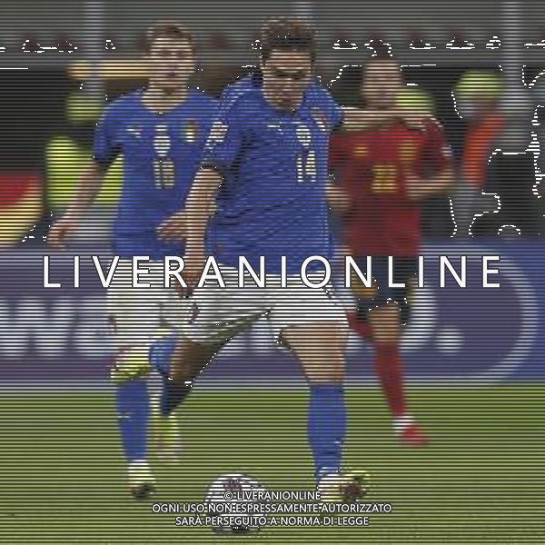 UEFA NATIONS LEAGUE 2021 gara semifinale ITALIA - SPAGNA del 06/10/2021 - nella foto: Federico Chiesa (Italy) ©Claudio Zamagni/Agenzia Aldo Liverani s.a.s. Federico Chiesa (Italy) during European UEFA Nations League 2021 semifinal soccer match between Italy and Spain at san Siro Stadium in Milan on October 06 2021 photo credit by Claudio Zamagni/Aldo Liverani Photo Agency