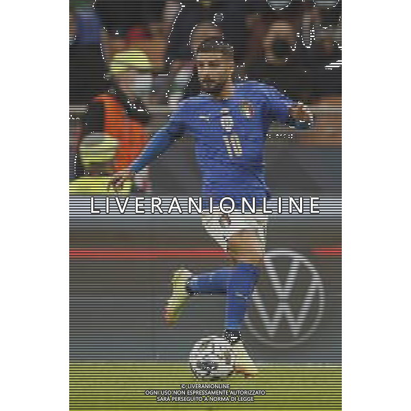 UEFA NATIONS LEAGUE 2021 gara semifinale ITALIA - SPAGNA del 06/10/2021 - nella foto: Lorenzo Insigne (Italy) ©Claudio Zamagni/Agenzia Aldo Liverani s.a.s. Lorenzo Insigne (Italy) during European UEFA Nations League 2021 semifinal soccer match between Italy and Spain at san Siro Stadium in Milan on October 06 2021 photo credit by Claudio Zamagni/Aldo Liverani Photo Agency