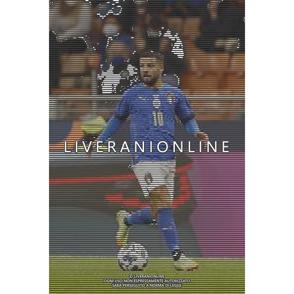 UEFA NATIONS LEAGUE 2021 gara semifinale ITALIA - SPAGNA del 06/10/2021 - nella foto: Lorenzo Insigne (Italy) ©Claudio Zamagni/Agenzia Aldo Liverani s.a.s. Lorenzo Insigne (Italy) during European UEFA Nations League 2021 semifinal soccer match between Italy and Spain at san Siro Stadium in Milan on October 06 2021 photo credit by Claudio Zamagni/Aldo Liverani Photo Agency