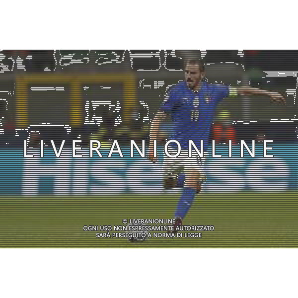 UEFA NATIONS LEAGUE 2021 gara semifinale ITALIA - SPAGNA del 06/10/2021 - nella foto: Leonardo Bonucci (Italy) ©Claudio Zamagni/Agenzia Aldo Liverani s.a.s. Leonardo Bonucci (Italy) during European UEFA Nations League 2021 semifinal soccer match between Italy and Spain at san Siro Stadium in Milan on October 06 2021 photo credit by Claudio Zamagni/Aldo Liverani Photo Agency