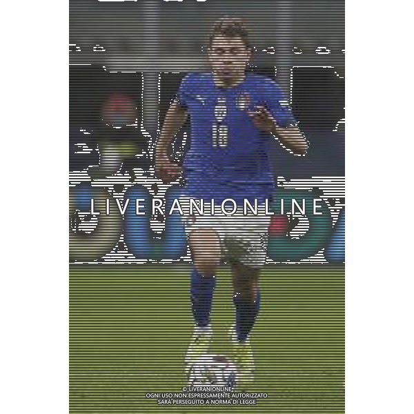 UEFA NATIONS LEAGUE 2021 gara semifinale ITALIA - SPAGNA del 06/10/2021 - nella foto: Nicolo Barella (Italy) ©Claudio Zamagni/Agenzia Aldo Liverani s.a.s. Nicolo Barella (Italy) during European UEFA Nations League 2021 semifinal soccer match between Italy and Spain at san Siro Stadium in Milan on October 06 2021 photo credit by Claudio Zamagni/Aldo Liverani Photo Agency
