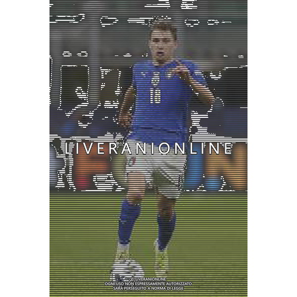 UEFA NATIONS LEAGUE 2021 gara semifinale ITALIA - SPAGNA del 06/10/2021 - nella foto: Nicolo Barella (Italy) ©Claudio Zamagni/Agenzia Aldo Liverani s.a.s. Nicolo Barella (Italy) during European UEFA Nations League 2021 semifinal soccer match between Italy and Spain at san Siro Stadium in Milan on October 06 2021 photo credit by Claudio Zamagni/Aldo Liverani Photo Agency