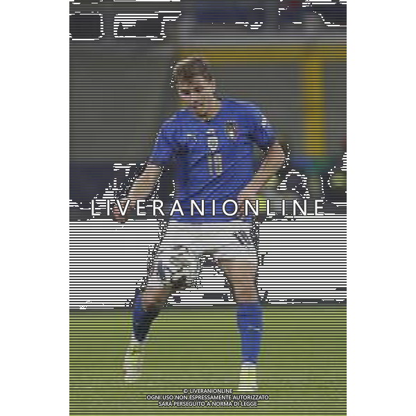 UEFA NATIONS LEAGUE 2021 gara semifinale ITALIA - SPAGNA del 06/10/2021 - nella foto: Nicolo Barella (Italy) ©Claudio Zamagni/Agenzia Aldo Liverani s.a.s. Nicolo Barella (Italy) during European UEFA Nations League 2021 semifinal soccer match between Italy and Spain at san Siro Stadium in Milan on October 06 2021 photo credit by Claudio Zamagni/Aldo Liverani Photo Agency