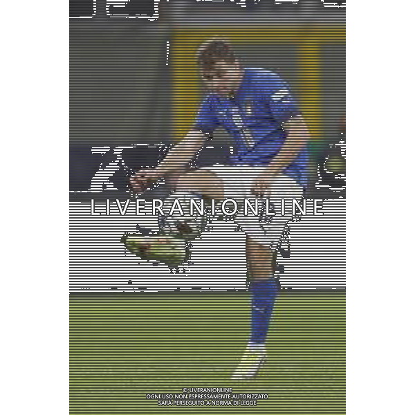 UEFA NATIONS LEAGUE 2021 gara semifinale ITALIA - SPAGNA del 06/10/2021 - nella foto: Nicolo Barella (Italy) ©Claudio Zamagni/Agenzia Aldo Liverani s.a.s. Nicolo Barella (Italy)during European UEFA Nations League 2021 semifinal soccer match between Italy and Spain at san Siro Stadium in Milan on October 06 2021 photo credit by Claudio Zamagni/Aldo Liverani Photo Agency