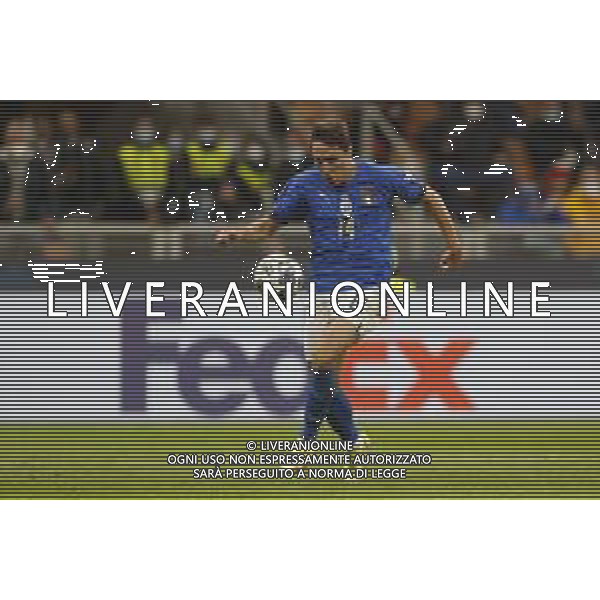 UEFA NATIONS LEAGUE 2021 gara semifinale ITALIA - SPAGNA del 06/10/2021 - nella foto: Federico Chiesa (Italy) ©Claudio Zamagni/Agenzia Aldo Liverani s.a.s. during European UEFA Nations League 2021 semifinal soccer match between Italy and Spain at san Siro Stadium in Milan on October 06 2021 photo credit by Claudio Zamagni/Aldo Liverani Photo Agency