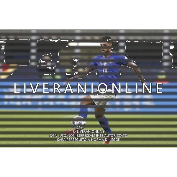 UEFA NATIONS LEAGUE 2021 gara semifinale ITALIA - SPAGNA del 06/10/2021 - nella foto: Emerson Palmieri (Italy) ©Claudio Zamagni/Agenzia Aldo Liverani s.a.s. Emerson Palmieri (Italy) during European UEFA Nations League 2021 semifinal soccer match between Italy and Spain at san Siro Stadium in Milan on October 06 2021 photo credit by Claudio Zamagni/Aldo Liverani Photo Agency