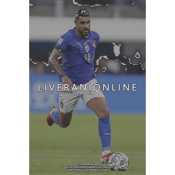 UEFA NATIONS LEAGUE 2021 gara semifinale ITALIA - SPAGNA del 06/10/2021 - nella foto: Emerson Palmieri (Italy) ©Claudio Zamagni/Agenzia Aldo Liverani s.a.s. during European UEFA Nations League 2021 semifinal soccer match between Italy and Spain at san Siro Stadium in Milan on October 06 2021 photo credit by Claudio Zamagni/Aldo Liverani Photo Agency