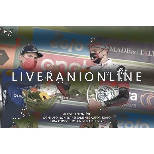 09-10-2021 Giro Di Lombardia; 2021, Deceuninck - Quick Step; 2021, Uae - Emirates; Pogacar, Tadej; Masnada, Fausto; Bergamo; ©SIROTTI/AG. ALDO LIVERANI SAS