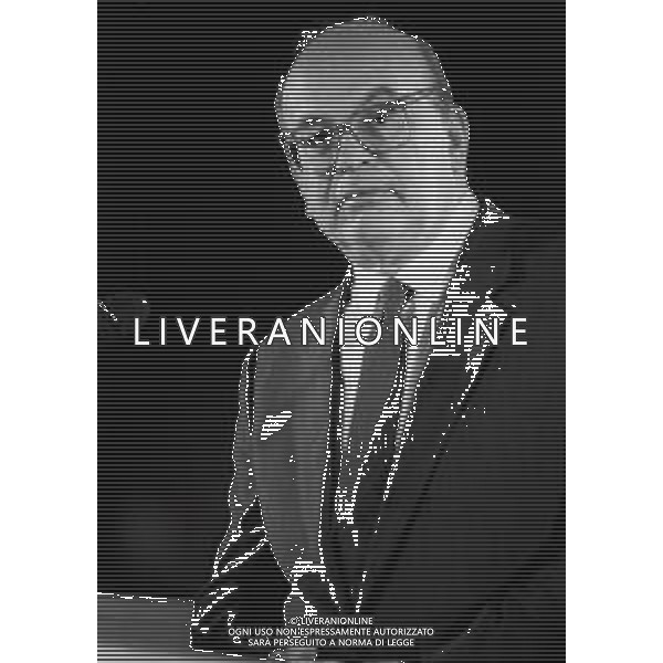 RETROSPETTIVA BETTINO CRAXI POLITICO NELLA FOTO BETTINO CRAXI A MILANO NELL\'ANNO 1989 AL CONGRESSO DEL PSI AG ALDO LIVERANI SAS 