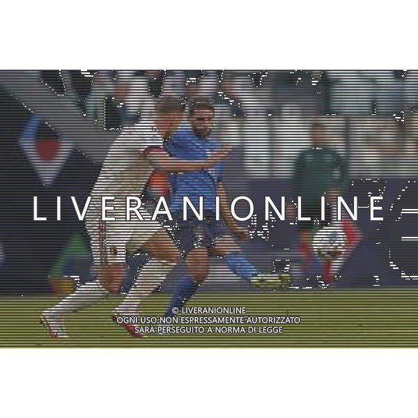UEFA NATIONS LEAGUE 2021 ITALIA - BELGIO del 10/10/2021 - nella foto: Domenico Berardi (Italy) ©Claudio Zamagni/Agenzia Aldo Liverani s.a.s. during European UEFA Nations League 2021 soccer match between Italy and Belgium at Juventus Stadium in Turin on October 10 2021 photo credit by Claudio Zamagni/Aldo Liverani Photo Agency